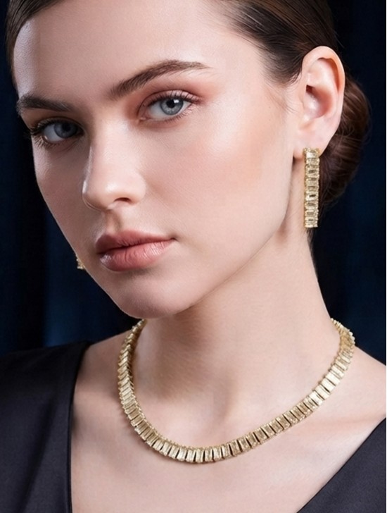 Rhinestone Crystal Necklace and Earrings Set Rhinestone Crystal Necklace and Earrings Set